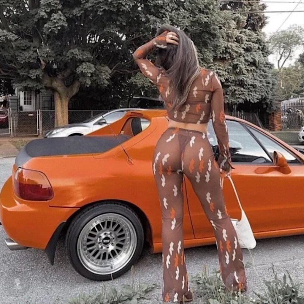 NWT INAMORATA Beachwood Mesh Pants in Floating Figure